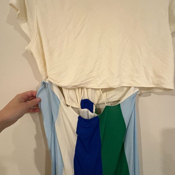 Zendaya Tommy Hilfiger Twist Front Cut out Maxi Dress Size 14 - Picture 8 of 12